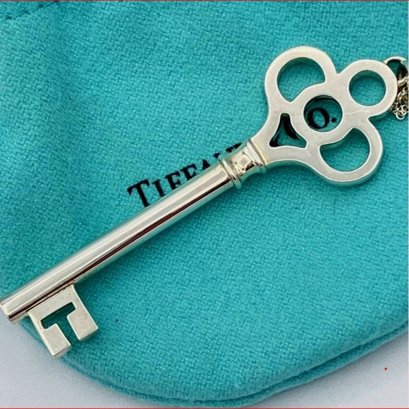 Tiffany & Co. Jewelry - Tiffany & Co Large Crown Key Sterling Silver Pendant 2.25"